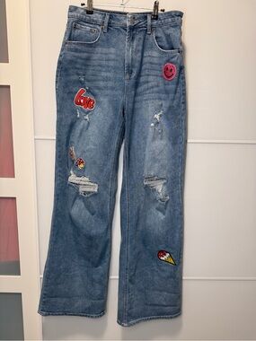 Design Lab Patchwork Flare Jeans (Tall)